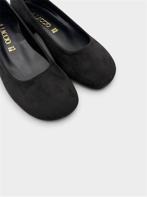 Ballerina tonda in camoscio nero IL LACCIO | 2353012CAMOSCIONERO